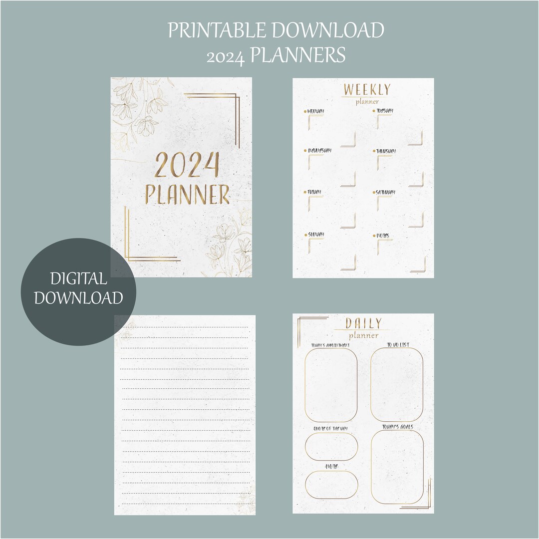 Daily Journal Printable Digital Download Daily Planner - Etsy