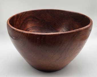 Vintage Handmade Wooden Serving/Salad Bowl