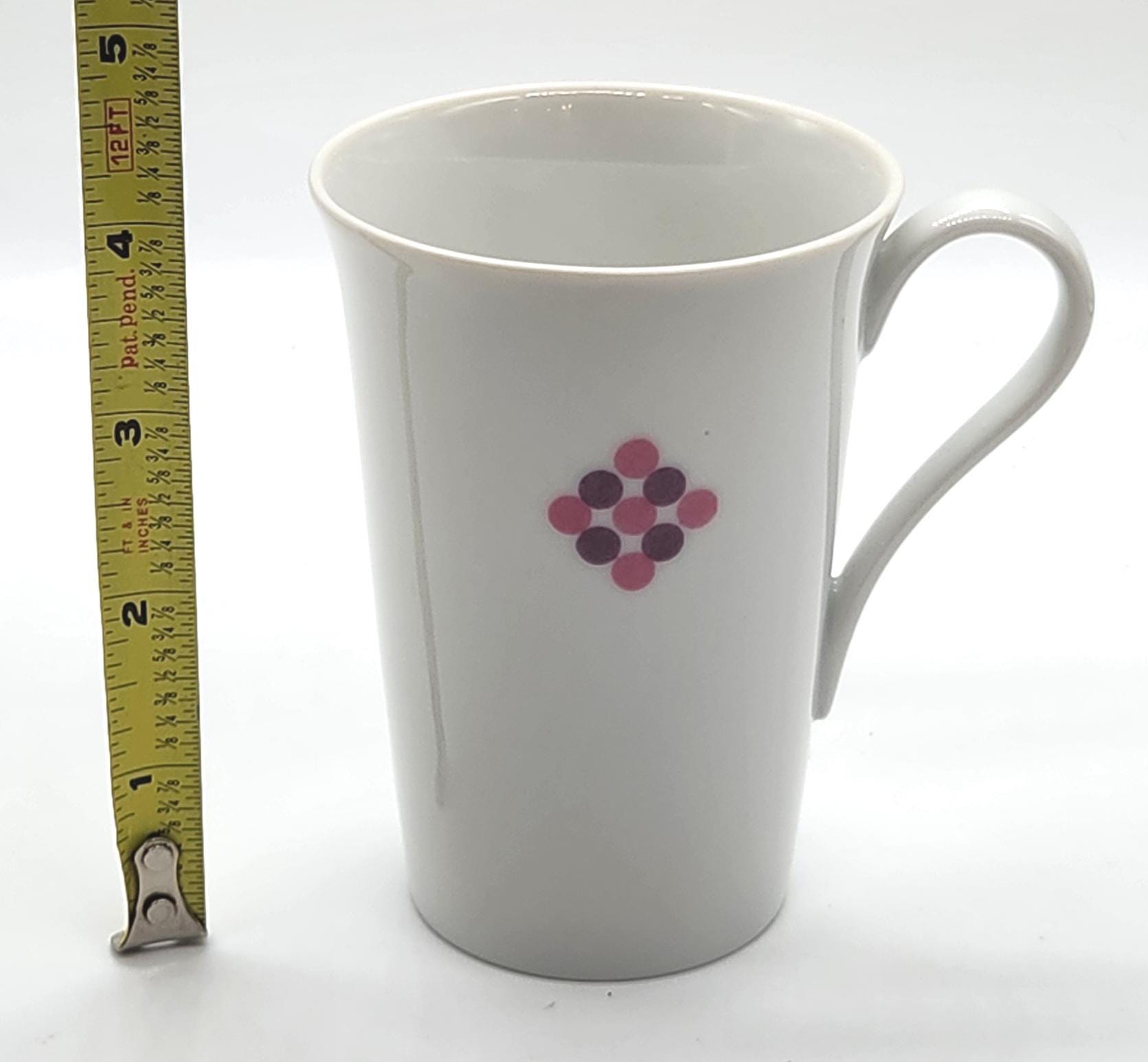Four SEYEI Fine China MUGS With Nine-dot Design From JAPAN
