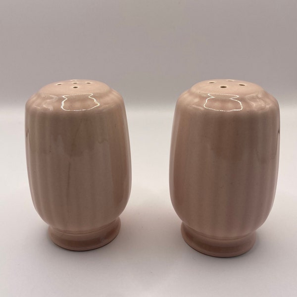 MIKASA JAPAN Vintage Ceramic Rose Blush Salt and Pepper Shakers in Discontinued Retired Style