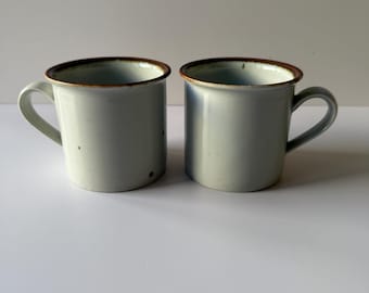Vintage Dansk Niels Refsgaard Tazas de niebla marrón, conjunto de 2 MCM
