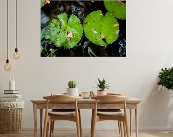 LILY PHOTOGRAPH, Printable Wall Art with Leaves, Minimalist Wall Decor. photography decoration