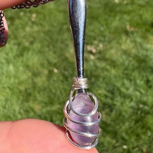 Spoonie Necklace with Amethyst, Chronic Illness Support Jewelry