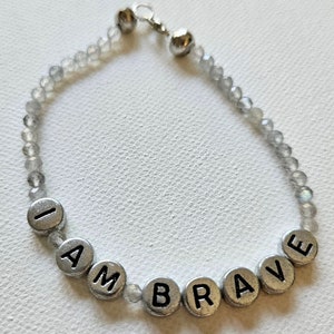 Kristall Armband, Labradorit Schmuck, Affirmation Schmuck