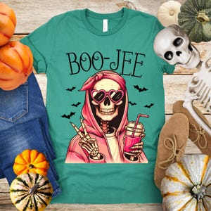 Boo-Jee Skeleton Tshirt,Boo Jee Shirt, Boo-Jee Skeleton Girly Halloween, Girly Skeleton Tee, Girly Halloween Gift, Cute Halloween Gift