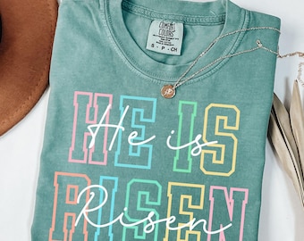Easter Shirt, Comfort Colors  He is Risen Shirt, retro Easter Shirt, Shirt for Easter, Good Friday T-Shirt, Jesus 3 Days Shirt, Easter Gift