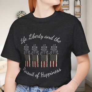 July 4th shirt, American Independence day tee, Fourth of July tee, T-shirt for the Patriotic, USA  4th July gift Flag shirt, retro USA shirt