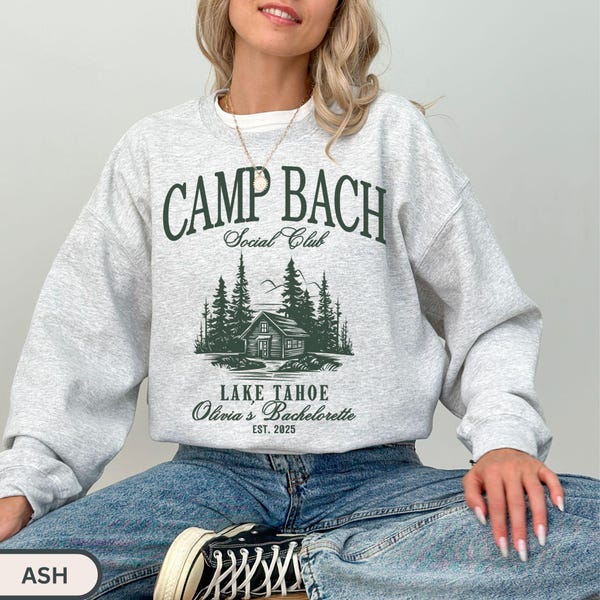 Sudadera personalizada para despedida de soltera en un campamento, camiseta de novia de montaña para campamento, sudadera para viaje de chicas, regalos para despedidas de soltera en excursiones, sudadera para el último sendero.