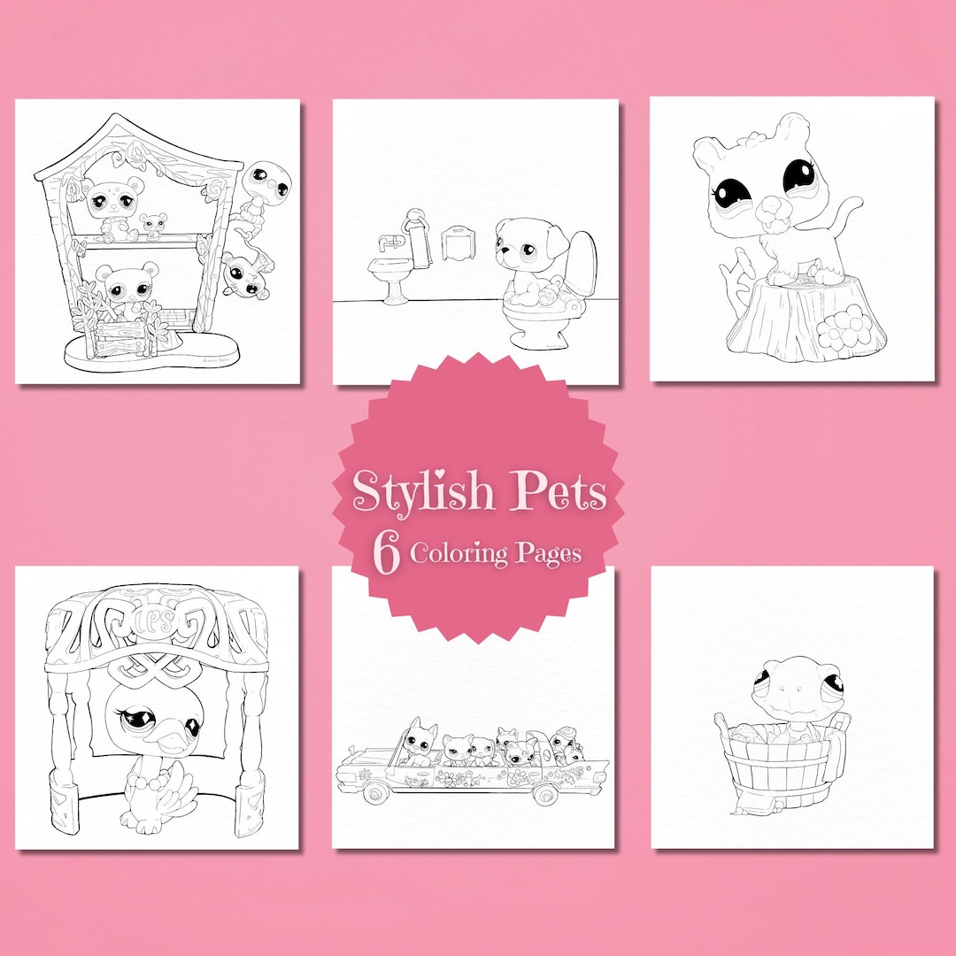 Littlest Pet Shop Coloring Book Pages Printable Digital Download