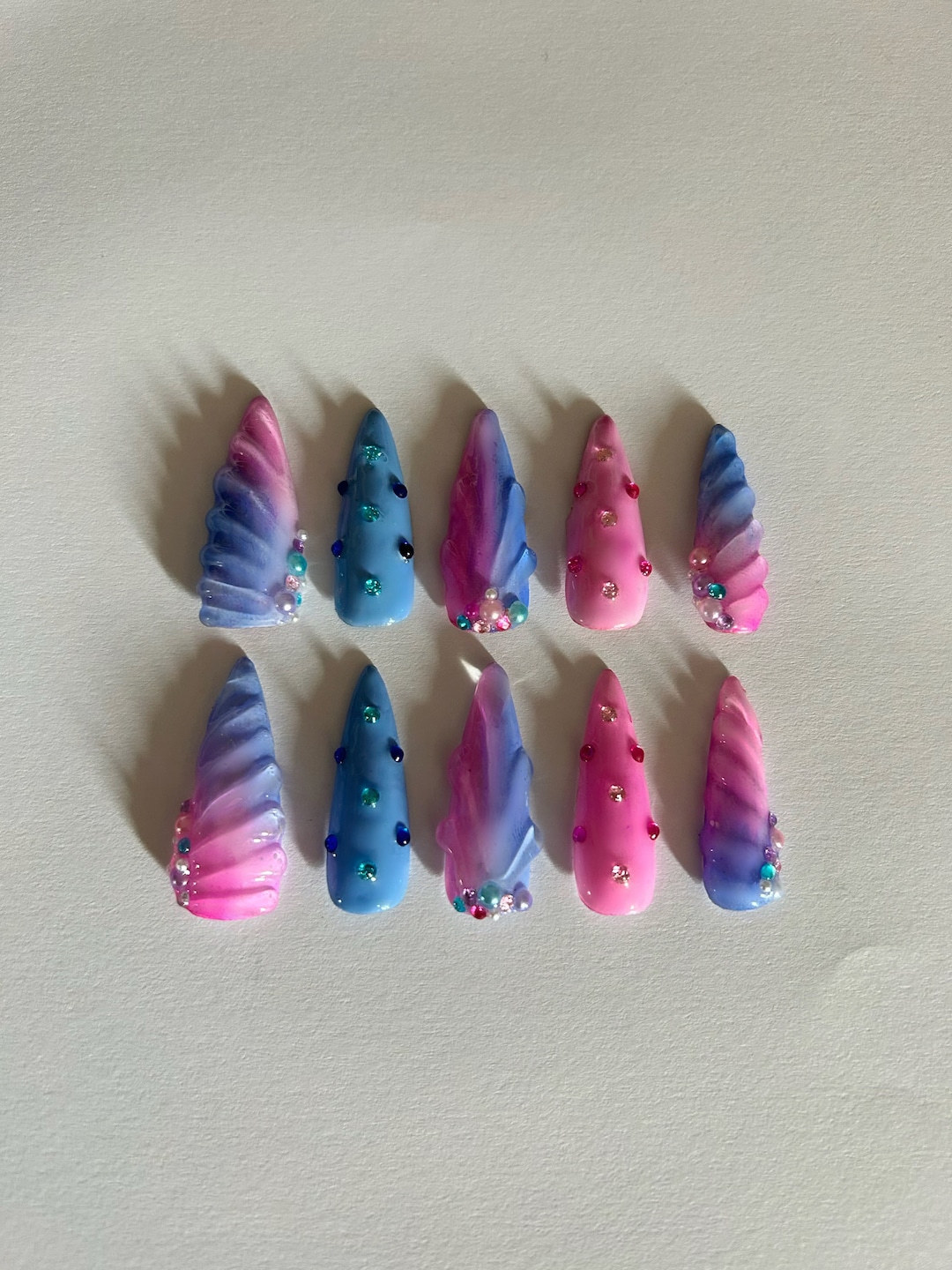 Mermaid Press On Nail Kit