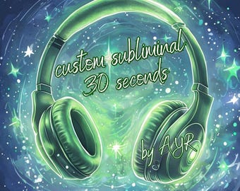 Audio subliminal personnalisé de 30 secondes, piste personnalisée, loi de l'attraction, affirmations personnalisées, sort personnalisé, manifestation, méditation audio