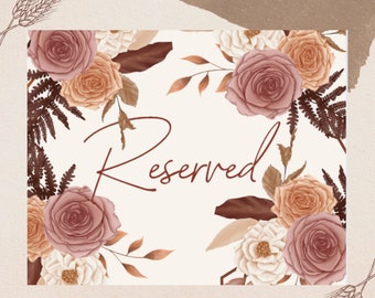 Fall Wedding Reserved Sign