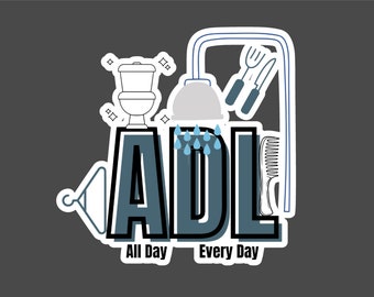 Activities of daily living ADL occupational therapy sticker