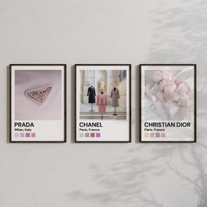  Fashion Wall Art Bathroom Decor Prints Set of 6 Pink