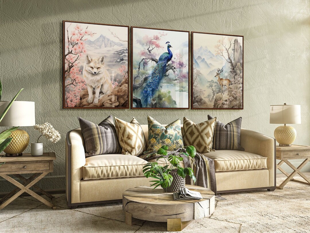 Watercolor Animals Wall Art Nursery Decor Animal Prints Jungle