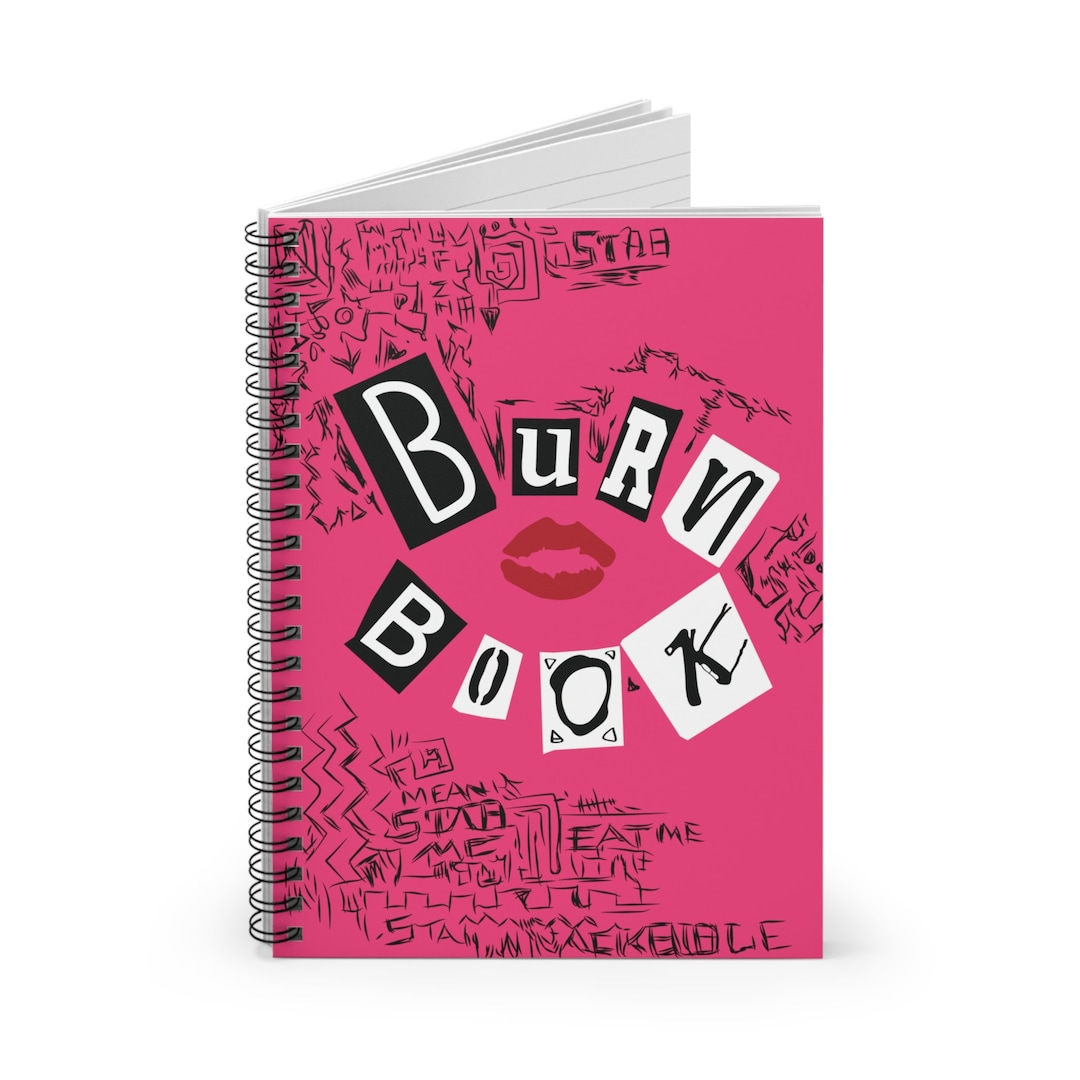 Burn Book, Journal, Spiral Notebook Ruled Line Etsy