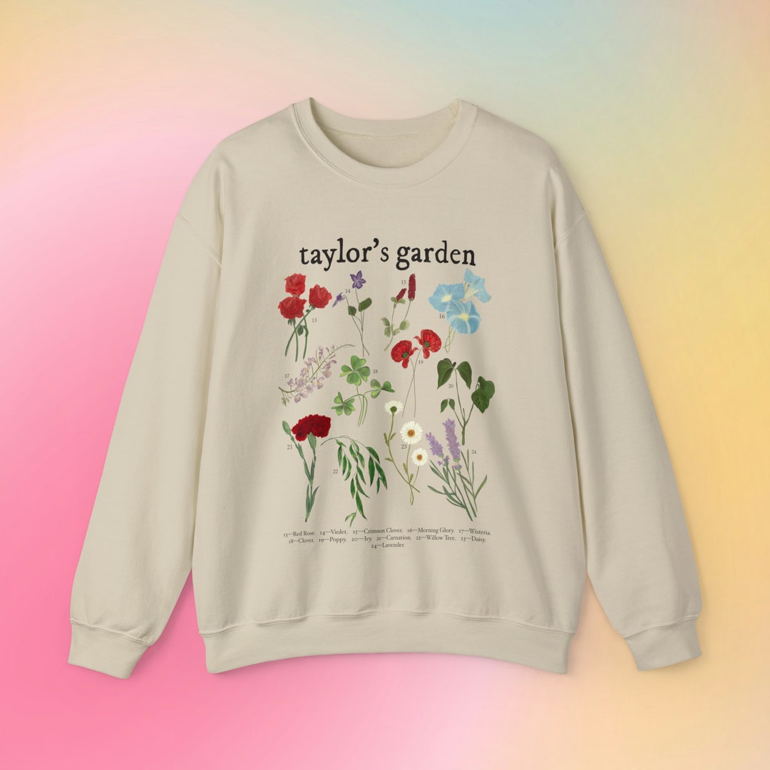 Taylor Swift Botanical Chart Inspired Crewneck Sweatshirt - Etsy