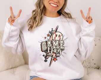 Baseball Game Day Sweatshirt, Retro Baseball Mama Sweatshirt, Baseball Mom Sweatshirt, Baseball Sweatshirt for Mom, Sports Mom Gift