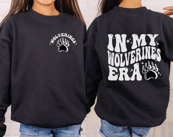 Youth Wolverines Sweatshirt, In my Wolverines Era Sweatshirt, Wolverines Hoodie, Kids Sweatshirt, School Mascot, School Spirit Hoodie