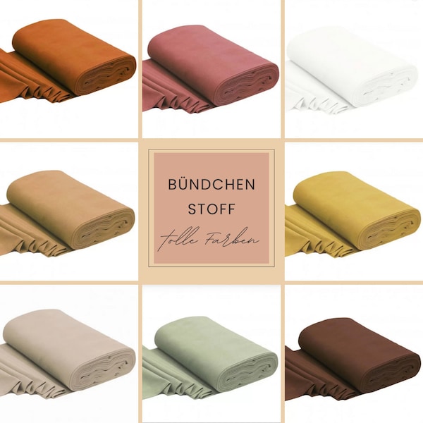 Premium Bündchen in verschiedene Farben I Bündchenstoff Schlauchware ab 25cm OEKO-TEX STANDARD 100