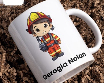 Personalized, Personalized Fireman Mug, Gift Mug, Name Special, Fireman Gift, Job Mug