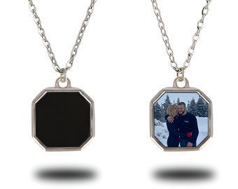 Zilveren en gouden kleur gepersonaliseerde magische ketting met geheime foto, gepersonaliseerd cadeau, magische ketting, Moederdag, cadeau voor geliefde