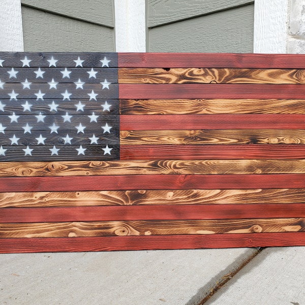 Large Rustic American Flag Build plans