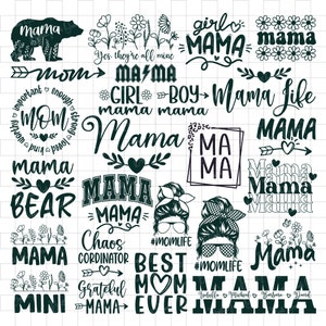 Mama svg Png Bundle, Muttertag svg, Mama svg, Mama svg, Mama Leben svg, Mama bündel svg, Mama der jungen svg, Mama der Mädchen svg, Mama svg bündel