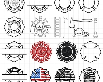 Fire Dept SVG PNG DXF, Firefighter svg, Maltese Cross svg, fireman Dxf, fire department svg, fire fighter svg, Cricut & Silhouette file, svg
