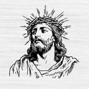 Jezus Christus SVG, Jezus Christus Svg, Jezus Christus Png, Jezus Christus Vector, christelijke Svg, katholieke Svg, ReligionSvg, Jezus silhouet