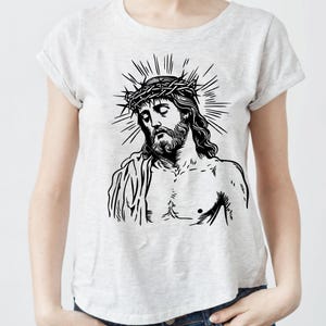 Jezus Christus SVG PNG, Jezus Christus Svg, Jezus Christus Png, Jezus Christus Vector, christelijke Svg, katholieke Svg, ReligionSvg, Jezus silhouet