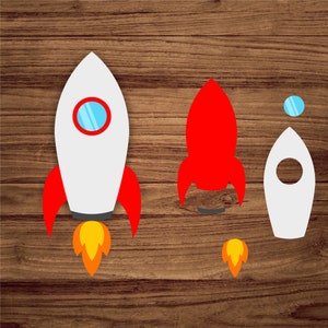 Space Rocket SVG, Rocketship PNG, Clipart (Instant Download)