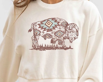 Retro Buffalo PNG, Aztec Bison Western Sublimation (Digital Download)