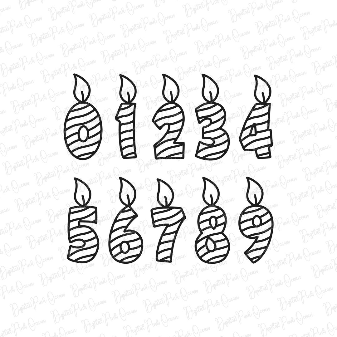 Candle Birthday Number Svg Bundle, 3nd Birthday Shirt SVG, Two Birthday