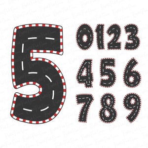 Road Numbers Svg Png, Race Track Numbers Svg, Road Numbers, Race Birthday svg, Boys Birthday svg, Trendy birthday svg, Trendy svg designs