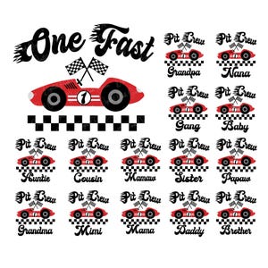 Mamá y yo en un cumpleaños rápido Svg, cumpleaños de coche de carreras svg, camiseta de primer cumpleaños svg, cumpleaños familiar a juego svg, camiseta de cumpleañero svg