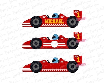 Red Race Car Clipart, Trendy Car SVG PNG (Digital Download)