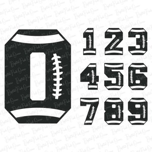 Football Player Numbers Svg, Png, Dxf, Number Cut File Svg, Football Number Svg Bundle, Football Svg, Trendy football design, svg designs