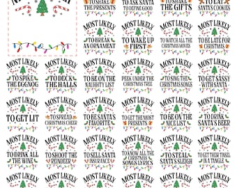 Most Likely to Svg bundle, Christmas Svg Bundle, Funny Christmas png, Most Likely To, Family Christmas Svg, Trendy christmas design