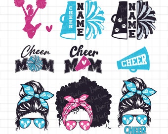 Cheer Mom SVG Bundle, Cheerleading Designs (SVG, PNG)