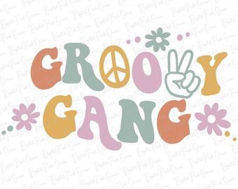 Groovy Gang Birthday SVG PNG, Boho Brother Shirt (Digital Download)