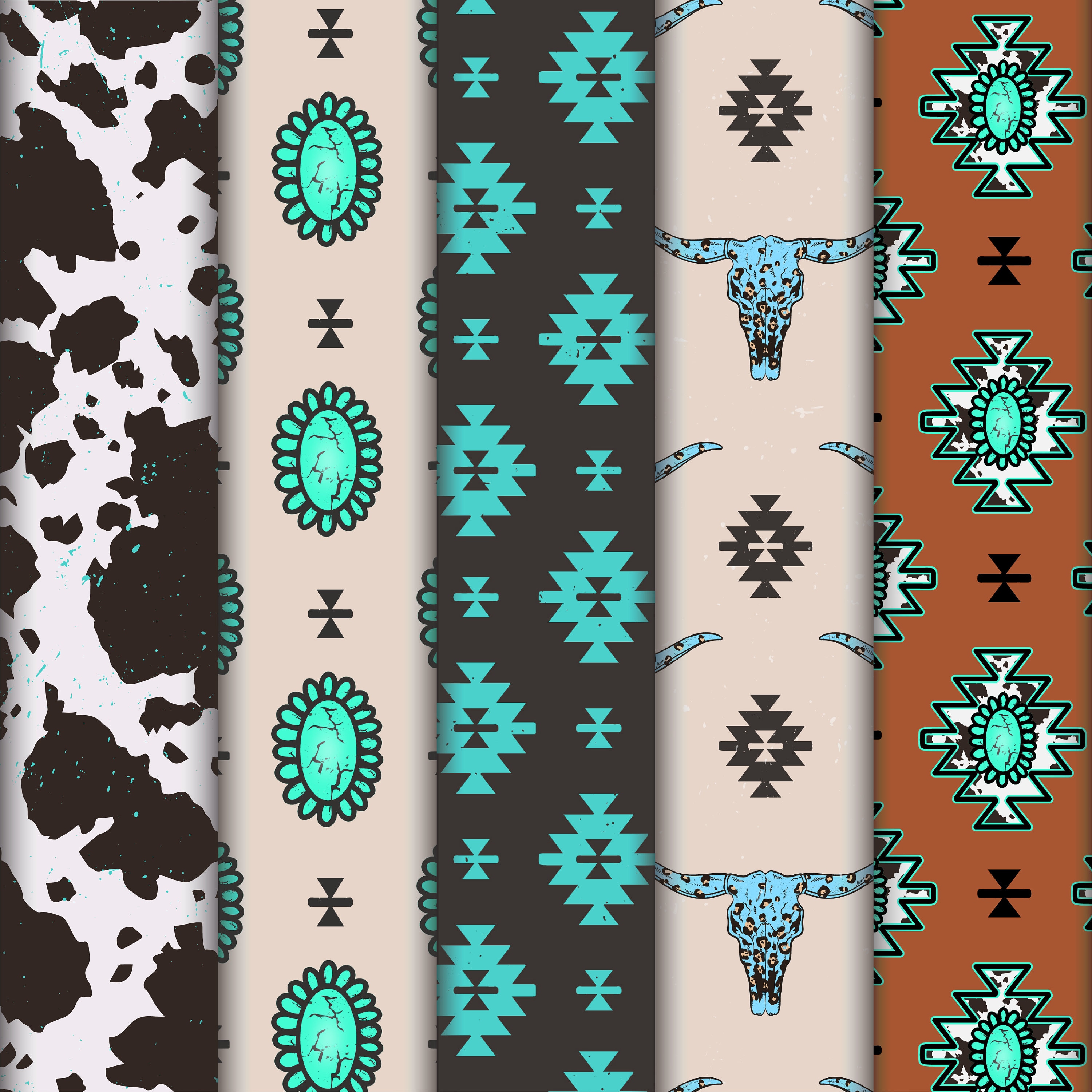 新品タグ付き✨Ameri Vintage COW PATTERN SK 6+ Western Seamless Pattern, Cow Seamless Pattern, Seamless