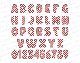 Racing Checkered Alphabet and Numbers SVG Bundle (Digital Download)