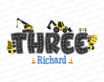 Birthday boy construction svg, Third Birthday Svg, Birthday boy svg, Construction Birthday crew Svg, Dump Truck Svg, Excavator Svg