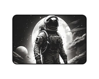 Astronaut Mouse Pad, Space Desk Mat, Large Nebula Gaming Mousepad, Dark Cosmic Galaxy Cosmos Gaming Mat Universe Gaming Mat