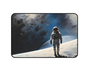 Astronaut Mouse Pad, Space Desk Mat, Large Nebula Gaming Mousepad, Dark Cosmic Galaxy Cosmos Gaming Mat Universe Gaming Mat