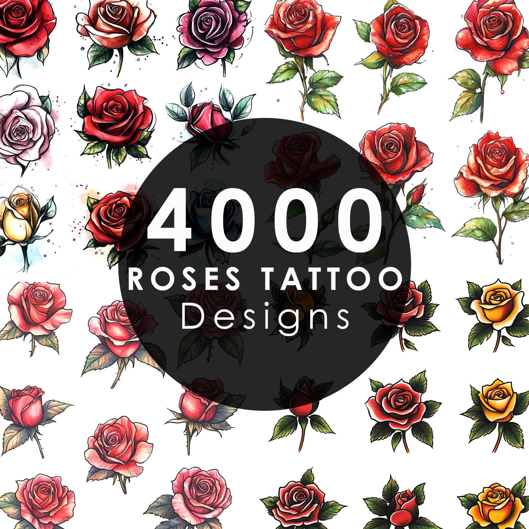 4000 Roses 4000+ Roses Ultimate Bundle Tattoo Designs Unique High Quality Line ...