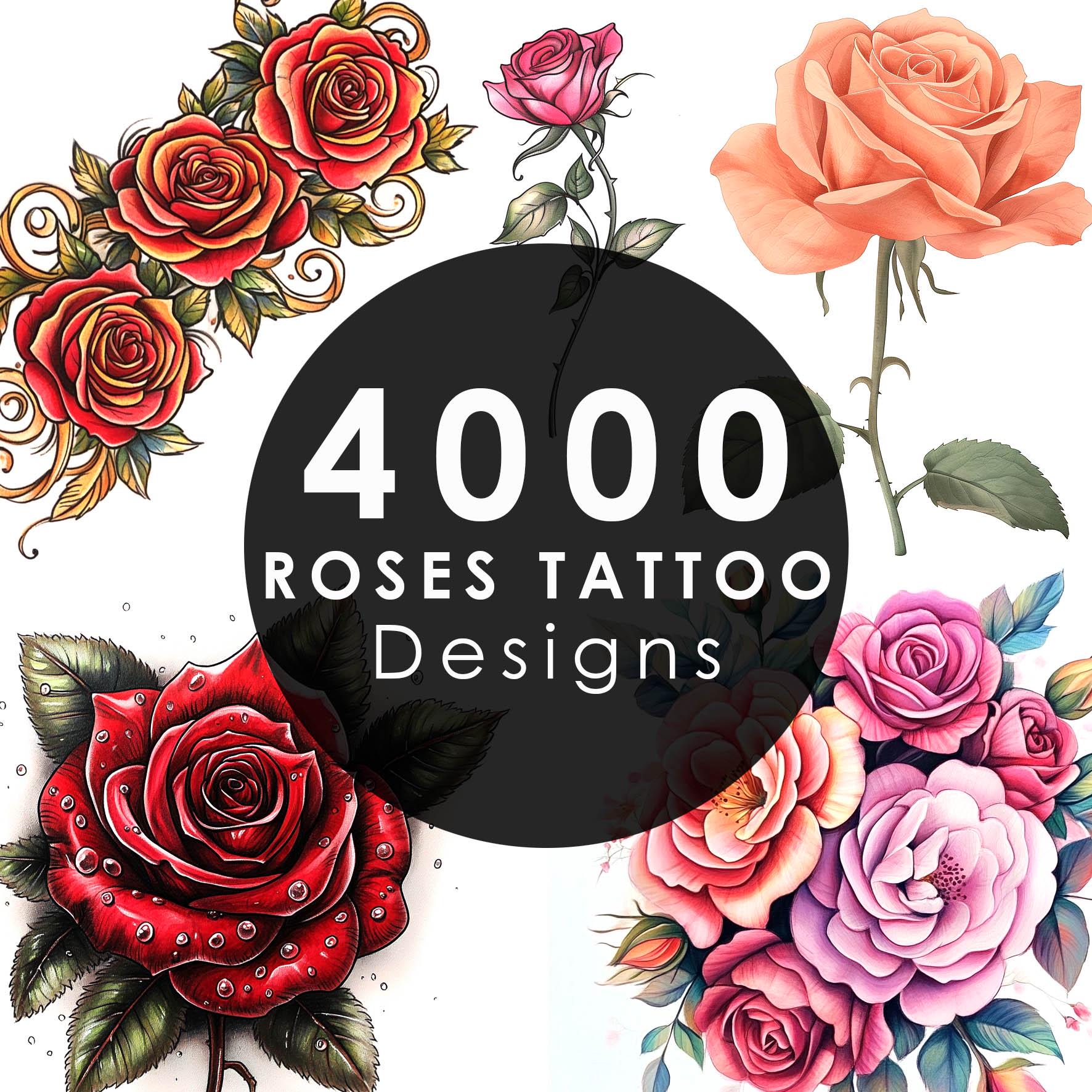 4000 Roses 4000+ Roses Ultimate Bundle Tattoo Designs Unique High Quality Line ...