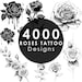 4000 Roses 4000+ Roses Ultimate Bundle Tattoo Designs Unique High Quality Line ...