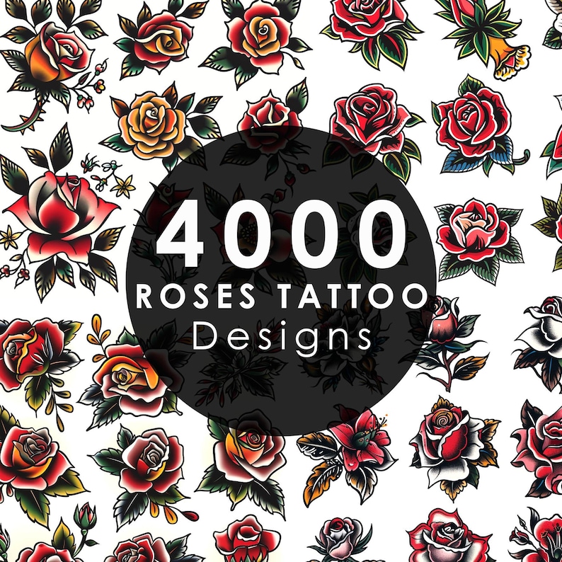 4000+ Roses Ultimate Bundle Tattoo Designs Unique High Quality Line ...